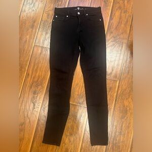 7 For All Mankind- Black skinny jeans